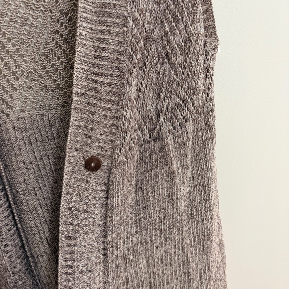 Chico’s Cozy Open-Front Cardigan Vest - Brown Womens size 2 - Picture 3 of 5